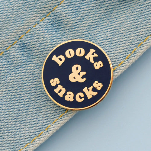 Books & Snacks Enamel Pin