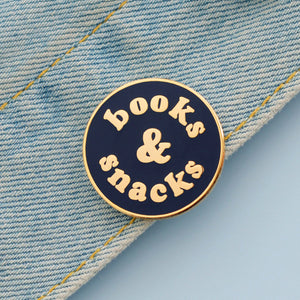 Books & Snacks Enamel Pin