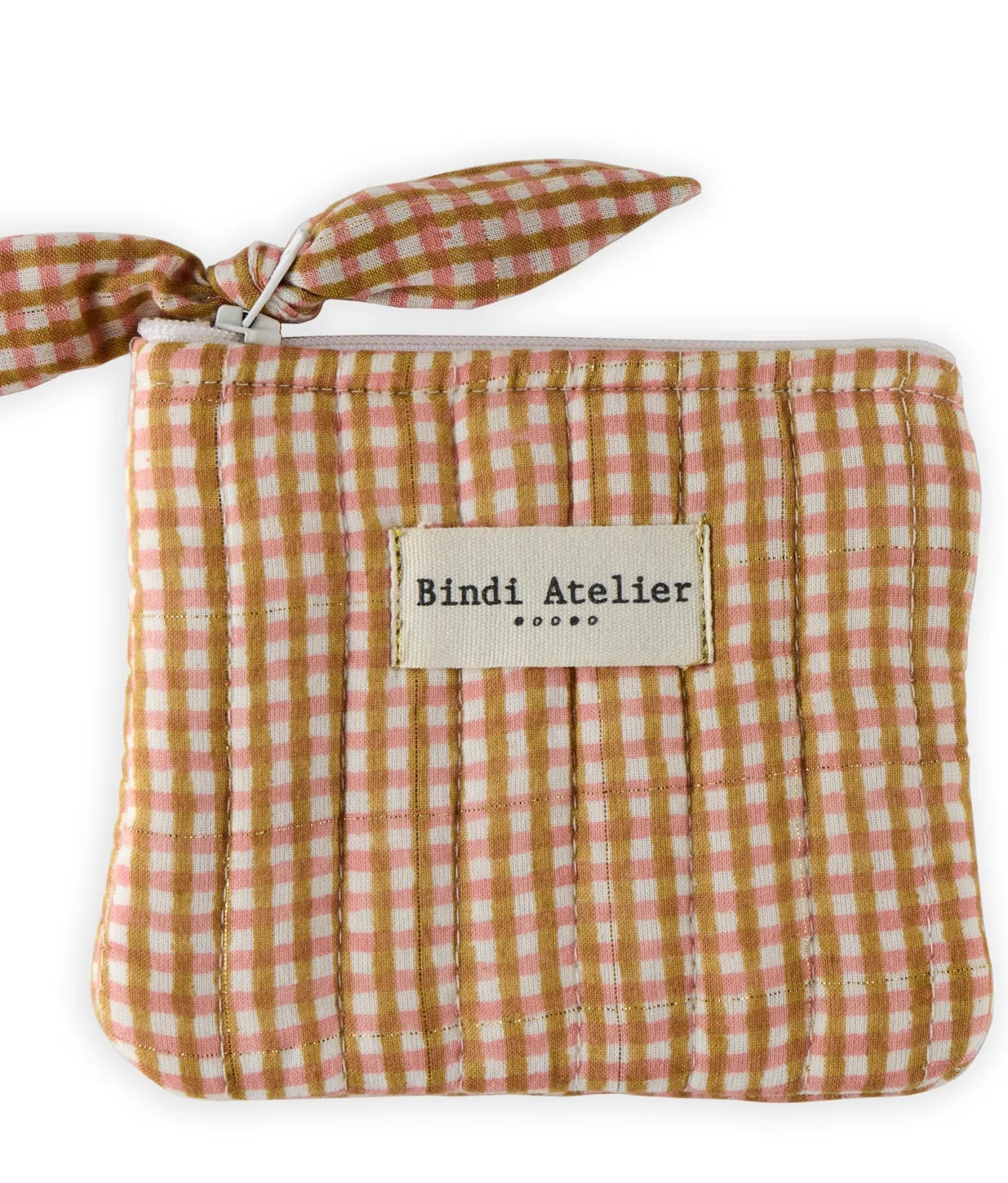 Nino Praline Gingham Purse