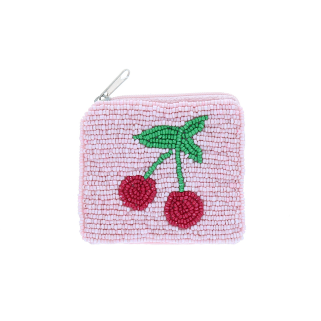 Small Beaded Cherry Purse