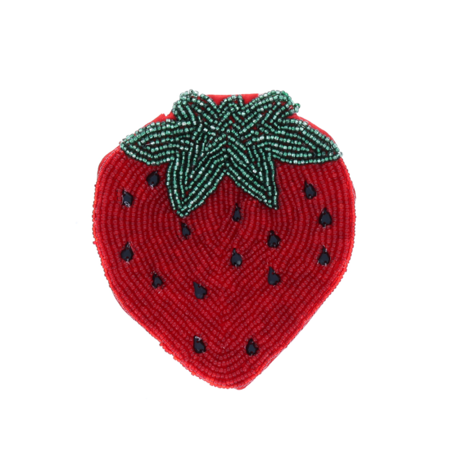 Beaded Strawberry Purse