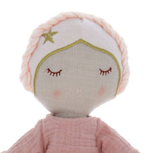 Load image into Gallery viewer, Pink &amp; Gold Linen Rag Doll