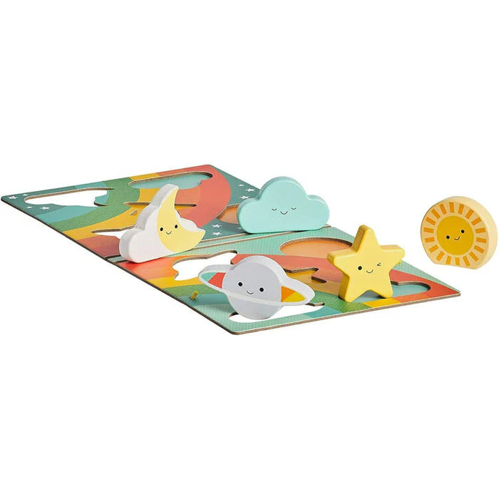 Rainbow Chunky Wood Puzzle & Play