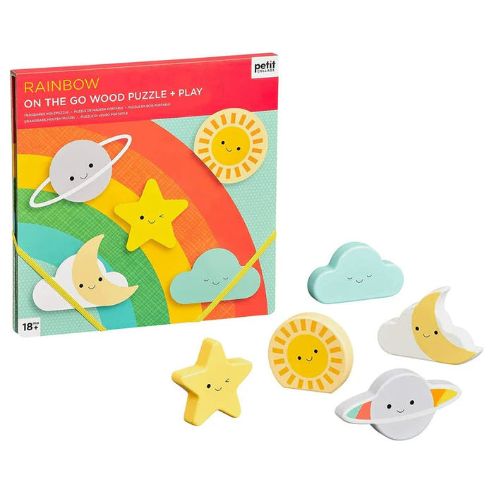 Rainbow Chunky Wood Puzzle & Play