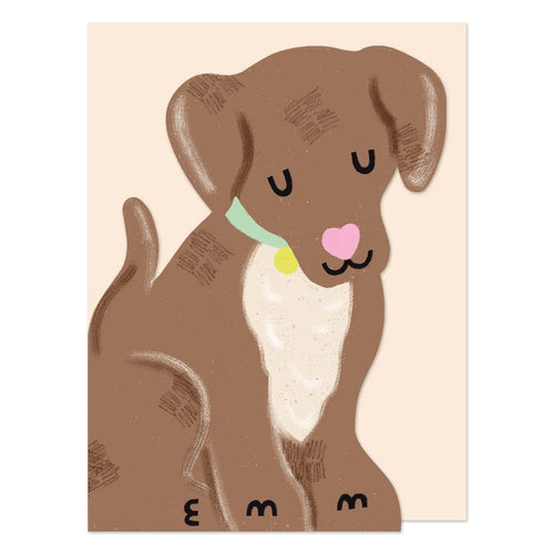 Chocolate Puppy Mini Card