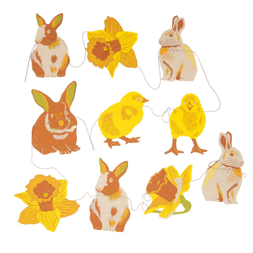 Rabbit & Chick Die-Cut Garland