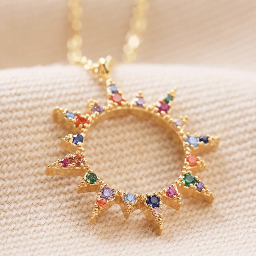 Rainbow Crystal Sunbeam Necklace