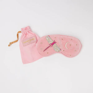 Dragonfly Rose Velvet Eye Mask