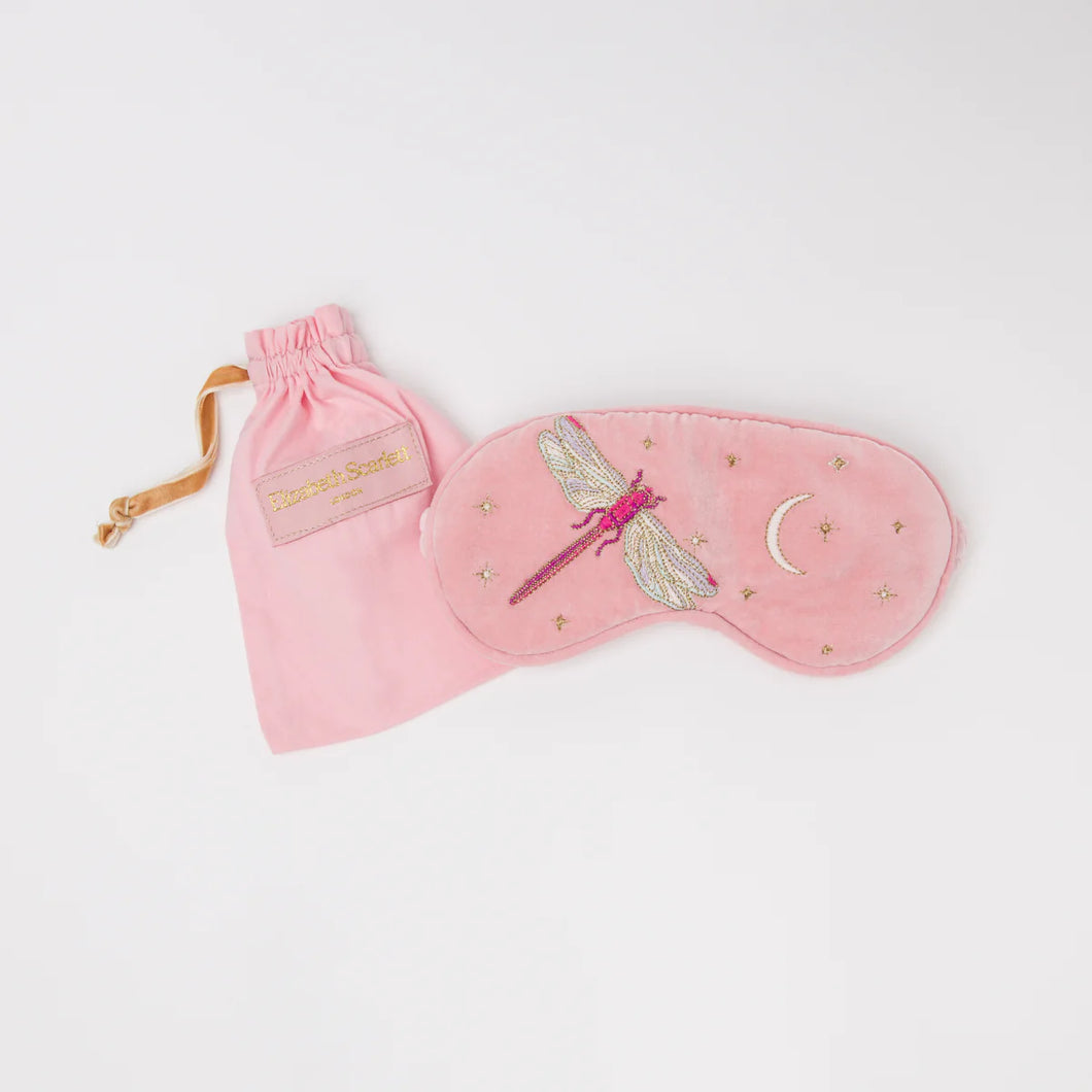 Dragonfly Rose Velvet Eye Mask