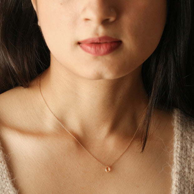 Citrine Teardrop Gem Necklace