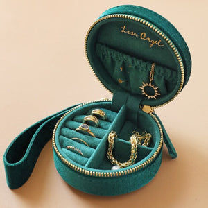 Round Teal Starry Jewellery Holder