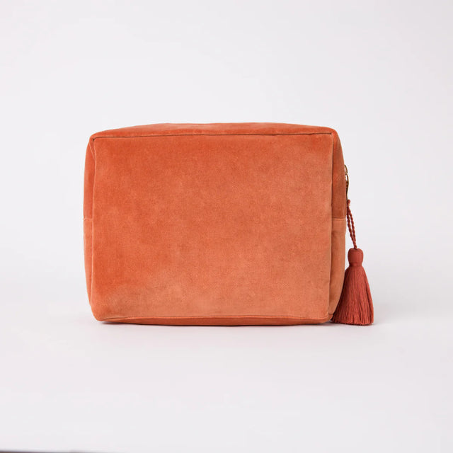 Sun Goddess Rust Velvet Wash Bag