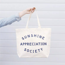 Load image into Gallery viewer, Sunshine Appreciation Society Natural Tote Bag