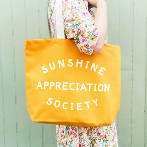 Sunshine Appreciation Society Yellow Tote Bag
