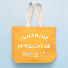 Load image into Gallery viewer, Sunshine Appreciation Society Yellow Tote Bag