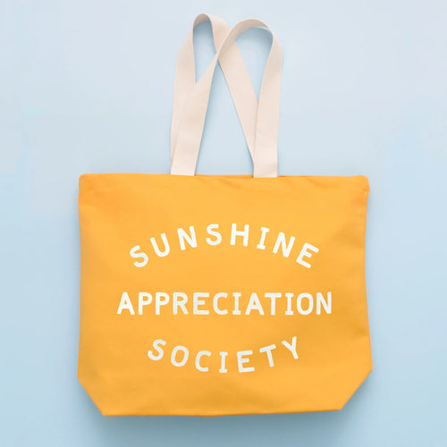Yellow Sunshine Appreciation Society Tote Bag