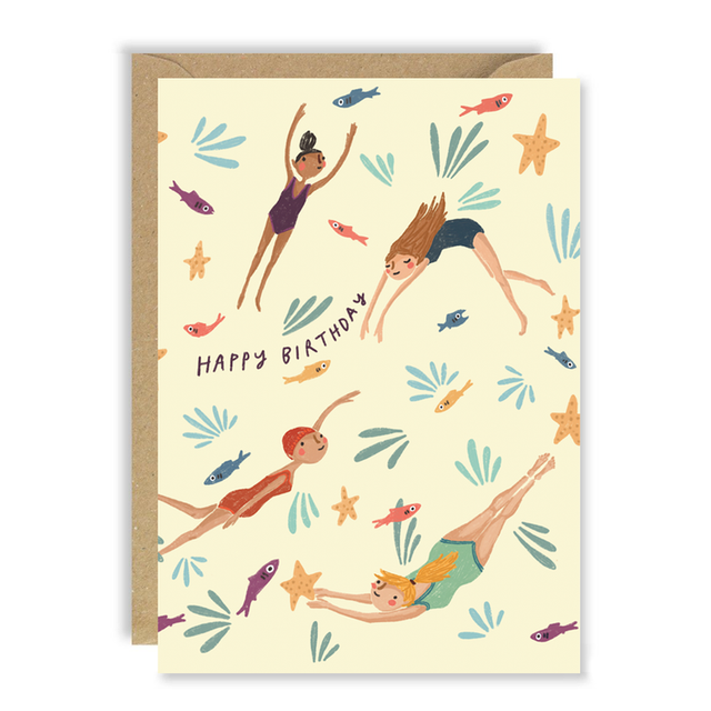 Happy Birthday Swimming Card