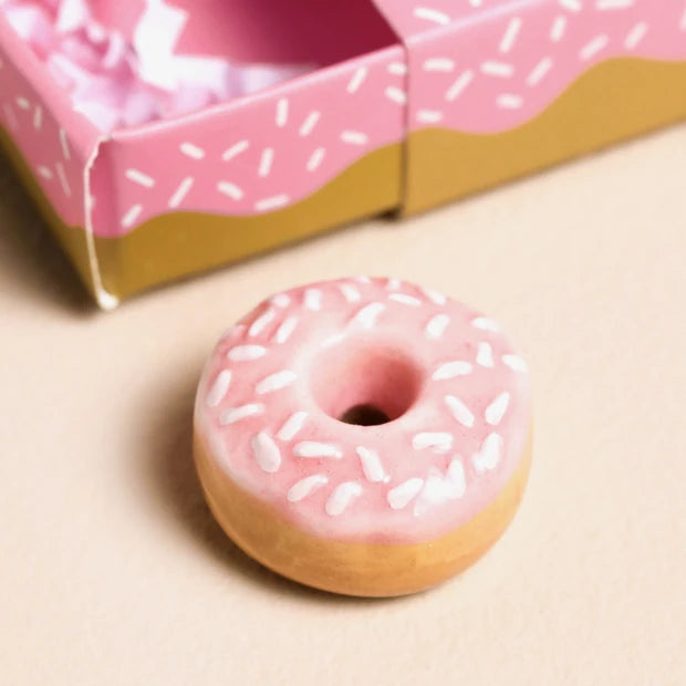 Tiny Matchbox Ceramic Doughnut