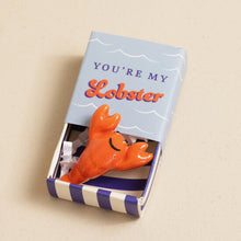 Load image into Gallery viewer, Tiny Matchbox Ceramic Lobster