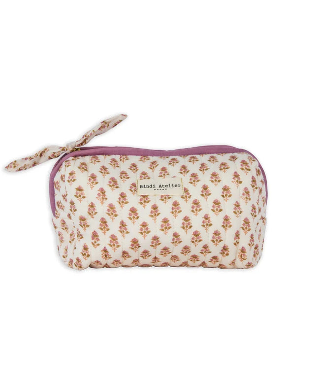 Aarti Vanilla Floral Make Up Pouch