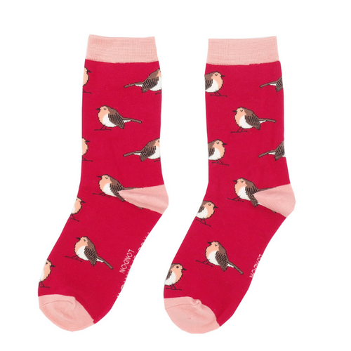 Red Robin Bamboo Socks