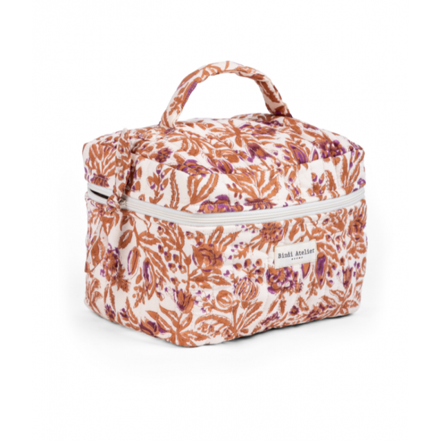 Kali Cayenne Floral Vanity Pouch