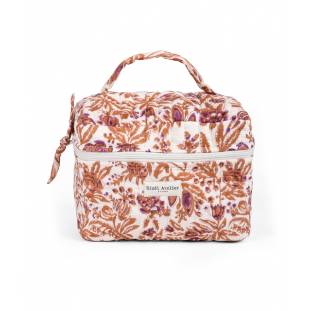 Kali Cayenne Floral Vanity Pouch