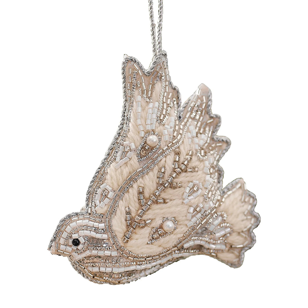 Beaded Turtle Dove Decoration