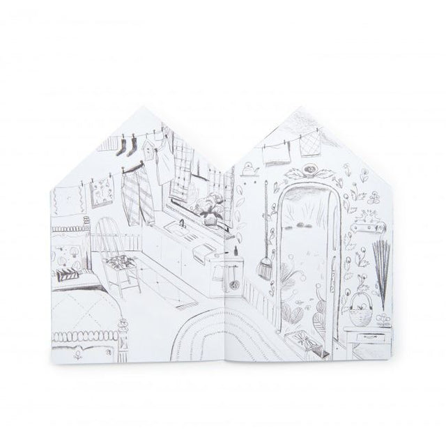 Les Minouchkas House shape Colouring Book