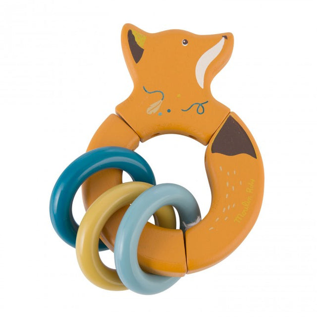 Fox Wooden Rattle