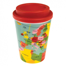 Load image into Gallery viewer, World Map Reusable Travel Mug