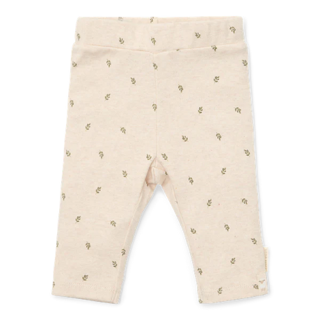 Neutral Green Leaves Leggings