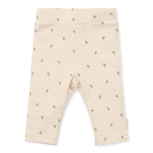 Neutral Green Leaves Leggings