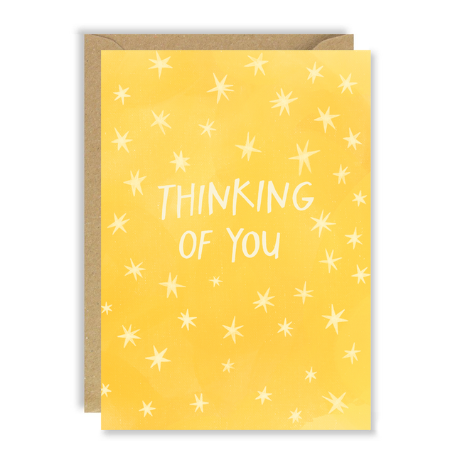Thinking Of You Yellow Stars Card