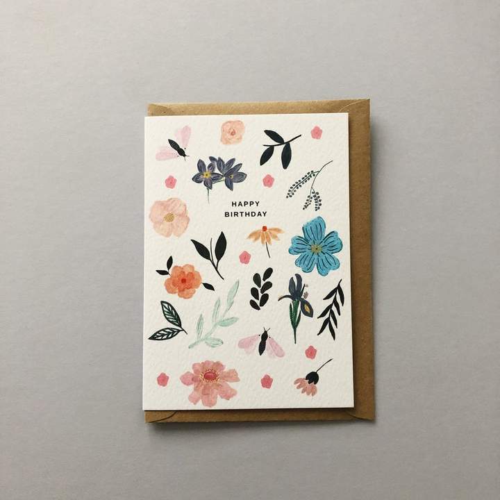 Pretty Floral Birthday Card