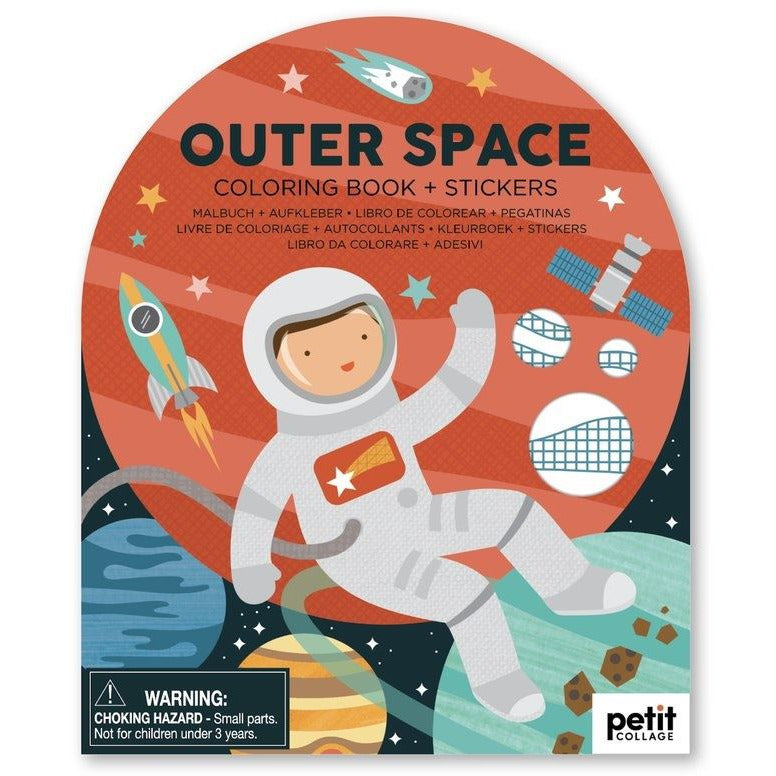 Outer Space Colouring Book With Stickers
