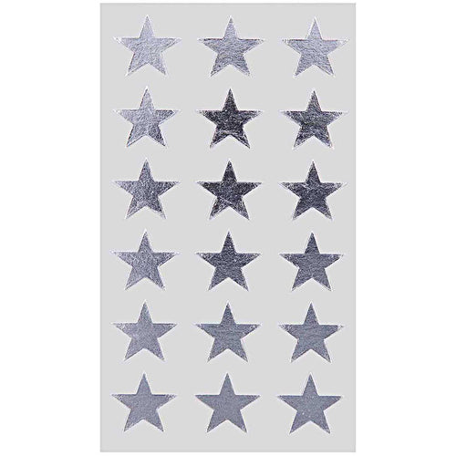 Large Silver Star Stickers