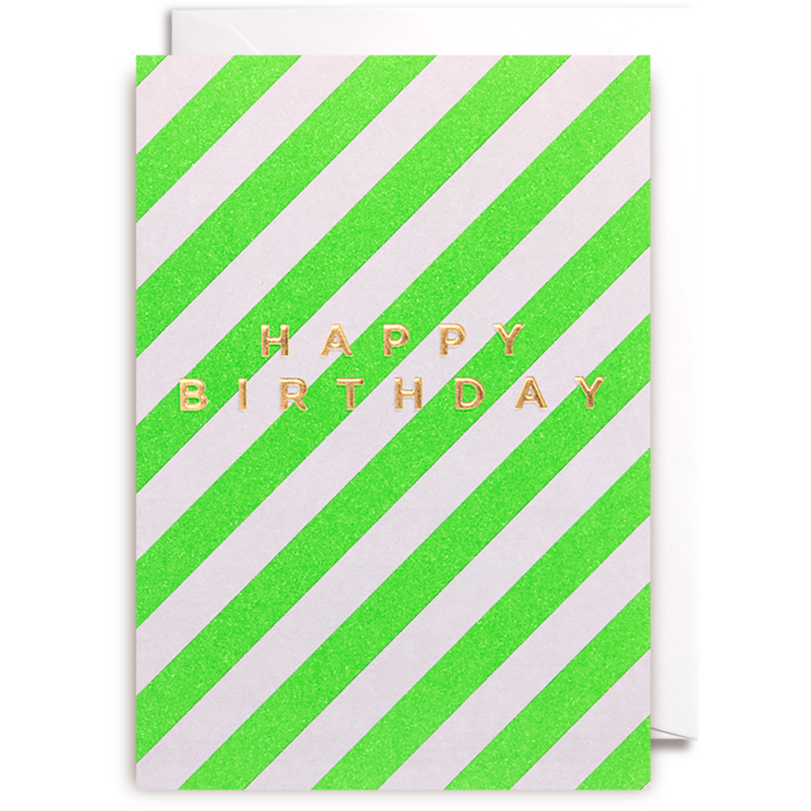 Green Stripe Birthday Card