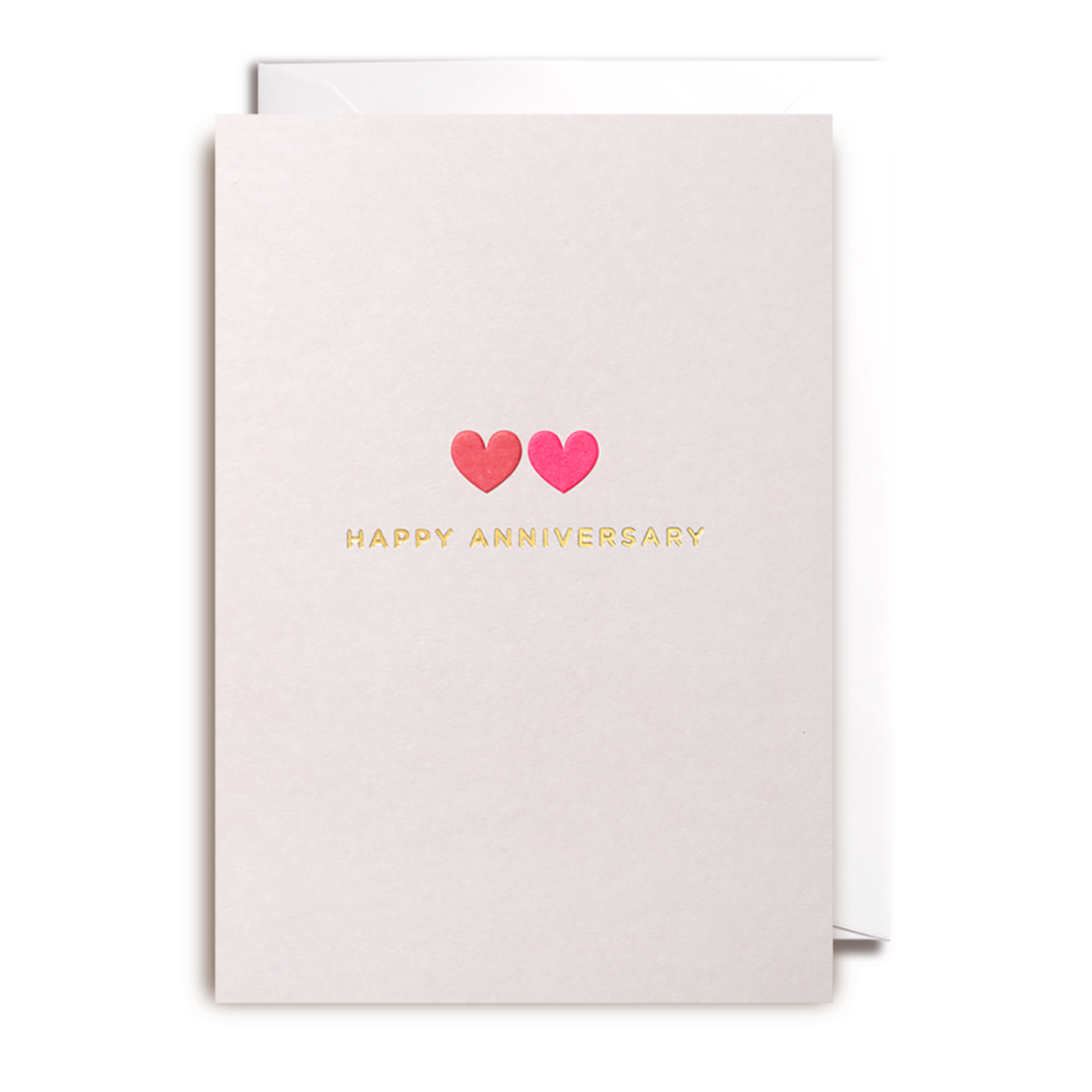 Happy Anniversary Mini Hearts Card