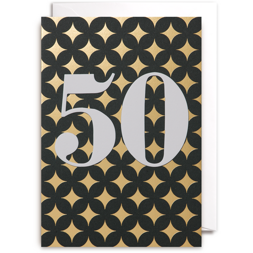 50 Geo Birthday Card