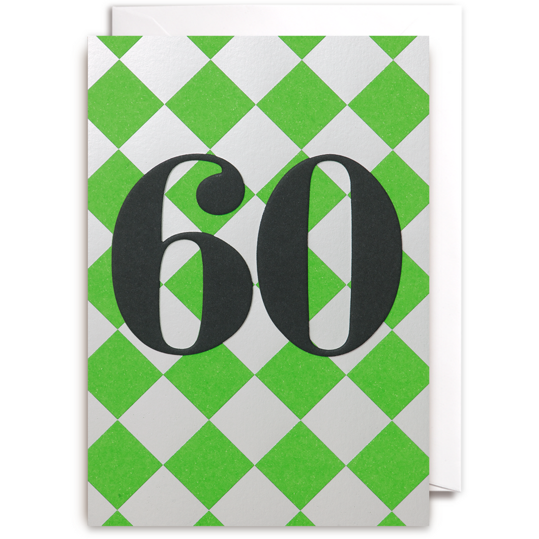 60 Geo Birthday Card