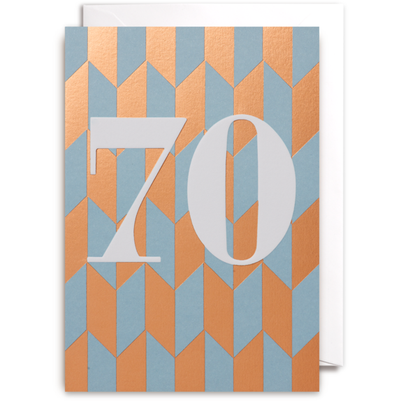 Age 70 Geo Birthday Card