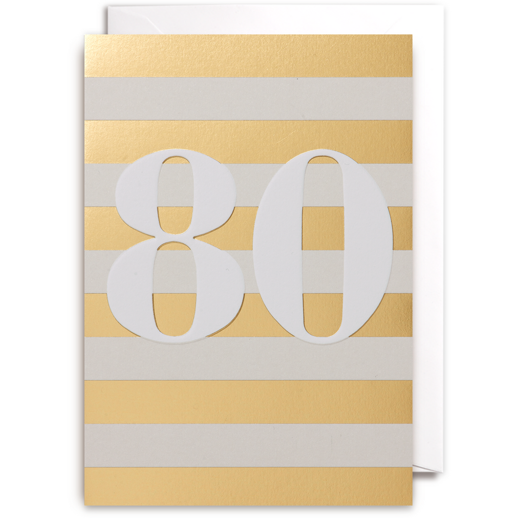 80 Stripe Birthday Card