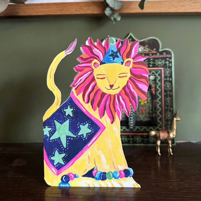 Party Lion Greetings Card