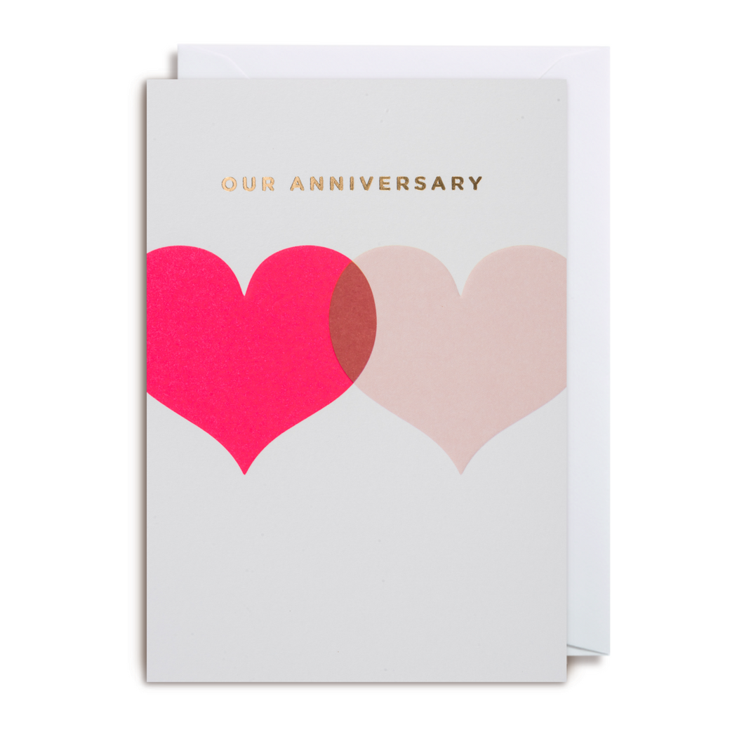 Our Anniversary Large Hearts Card