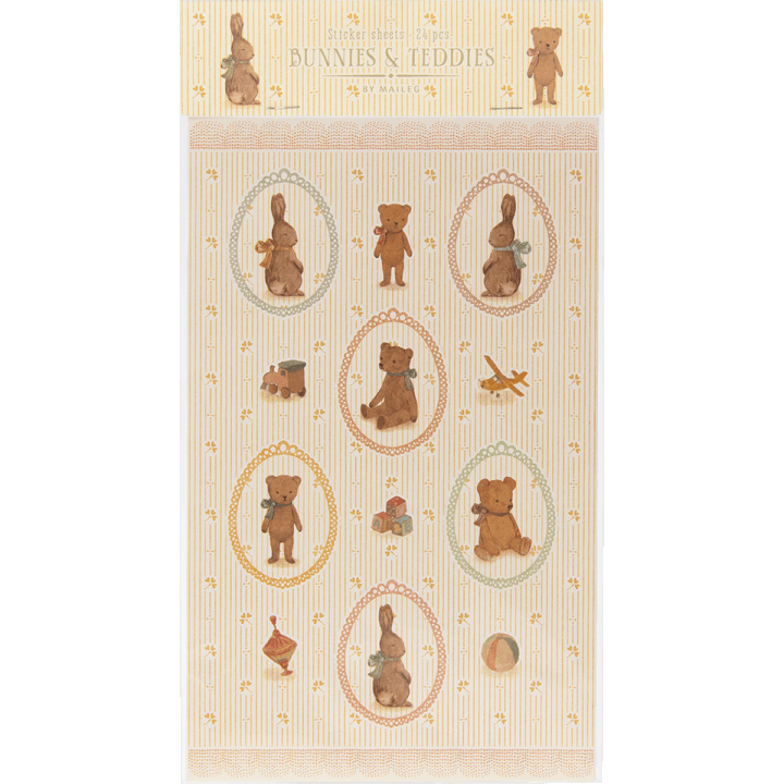 Bunnies And Teddies Sticker Sheet