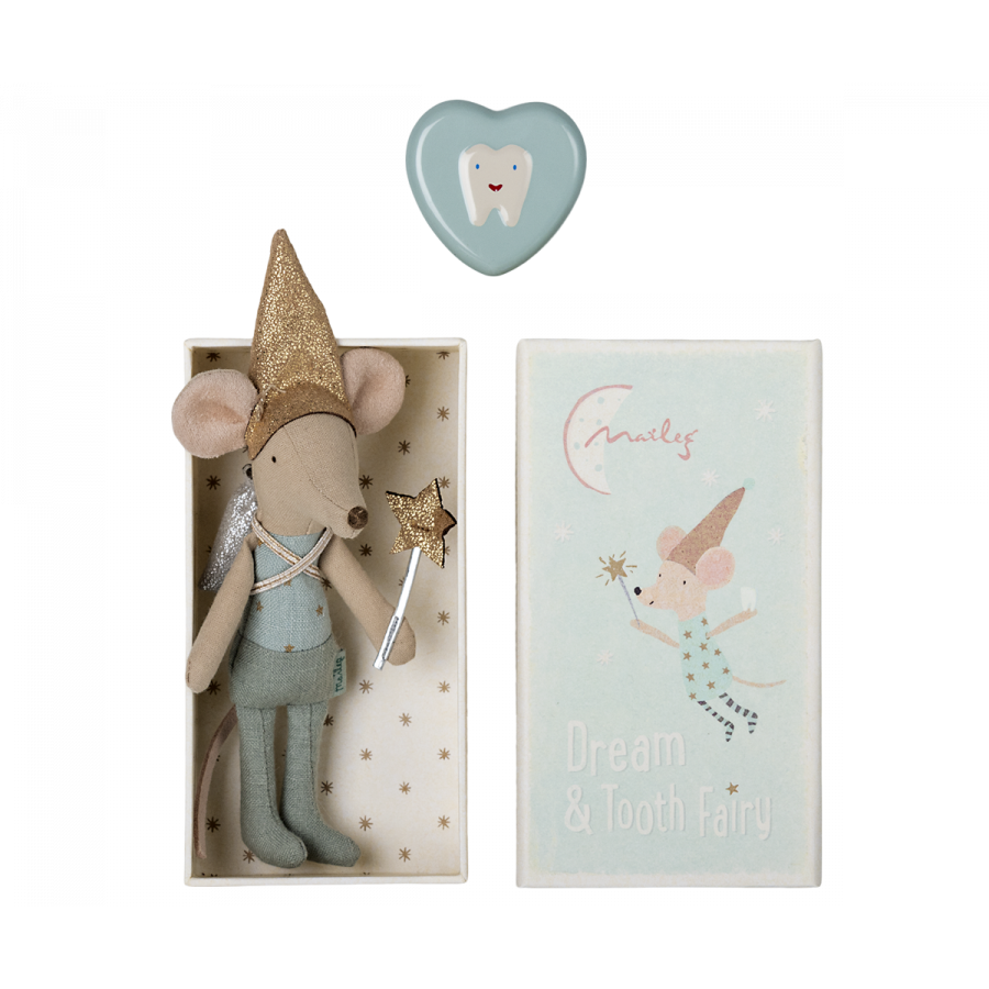 Blue Tooth Fairy Mouse In Box