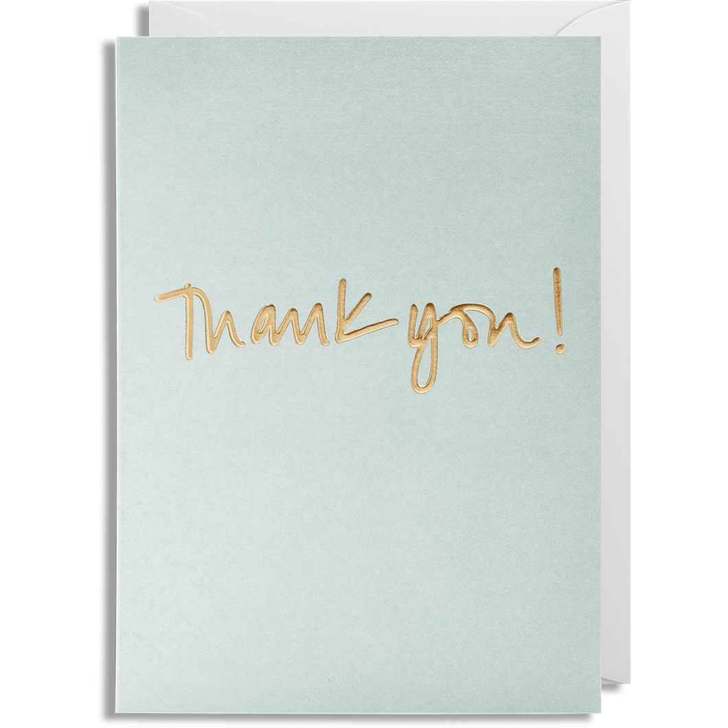 Thank You Gold And Grey Card