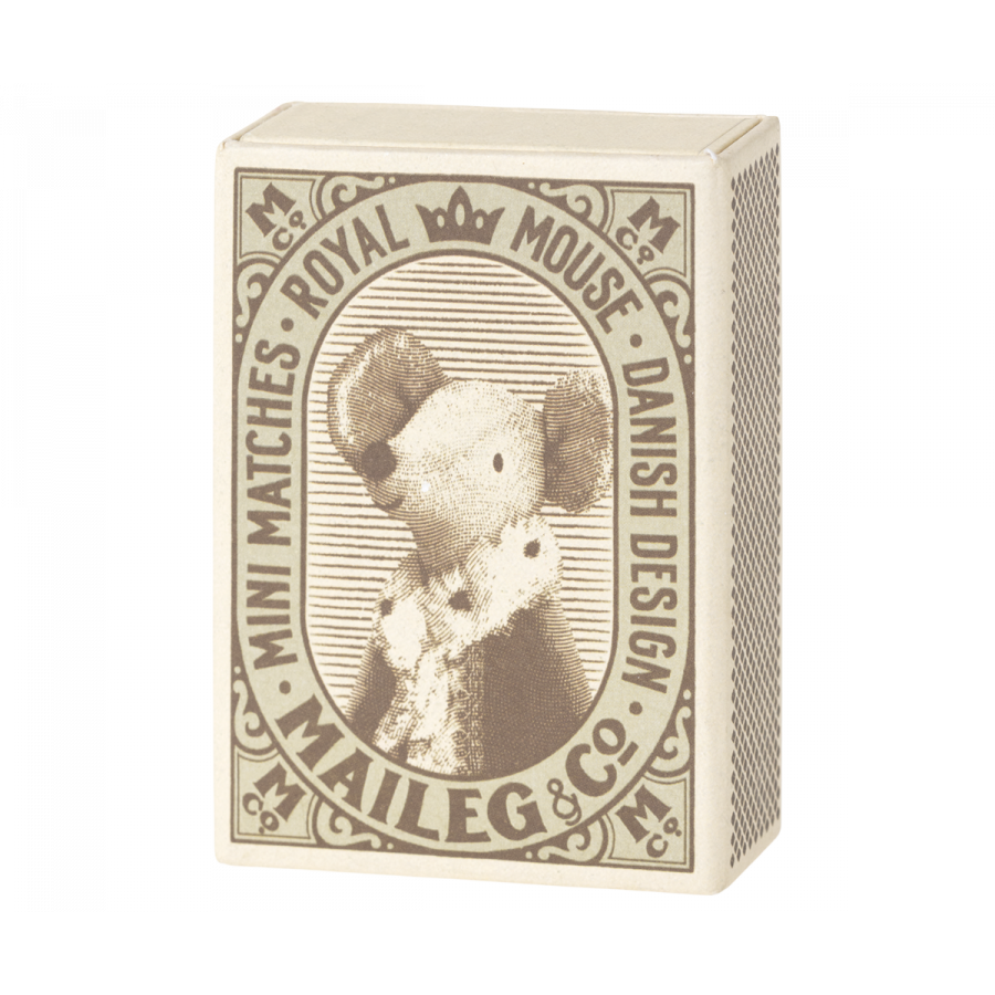 Blue Royal Sleepy Wakey Baby Mouse In Matchbox