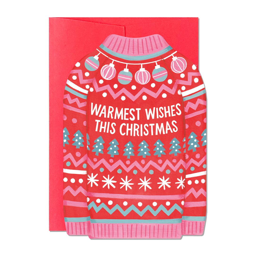 Warmest Wishes Christmas Jumper Card